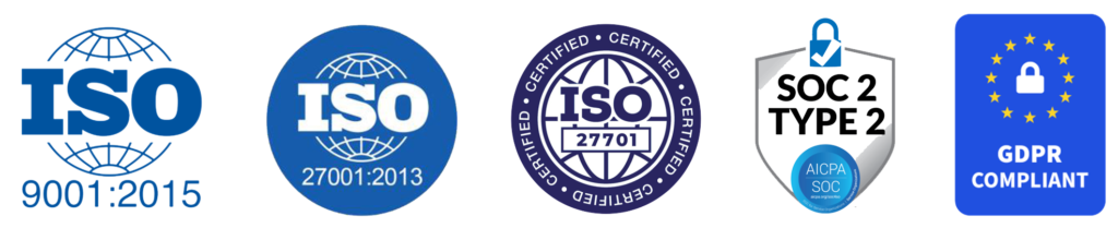 GDPR - SOC 2 TYPE 2 - ISO 27701 - Certifications of Datacultr's TEchnology